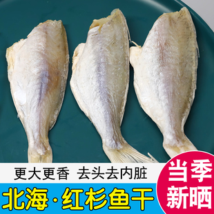 广西北海特产红杉鱼干红三鱼咸鱼干500g去头无细刺海鲜干货金线鱼