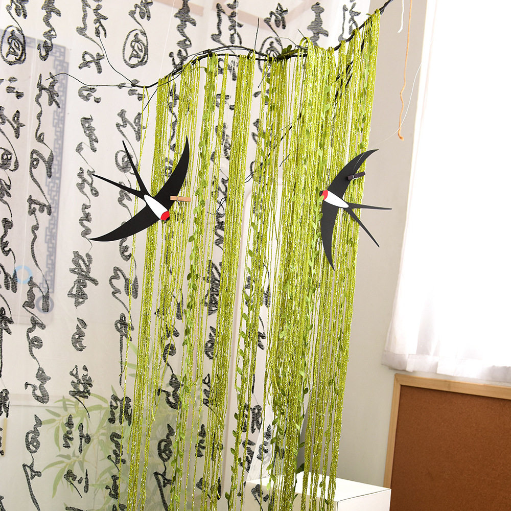 春天开学手工燕子线帘空中吊挂饰植物区角幼儿园环创布置装饰材料
