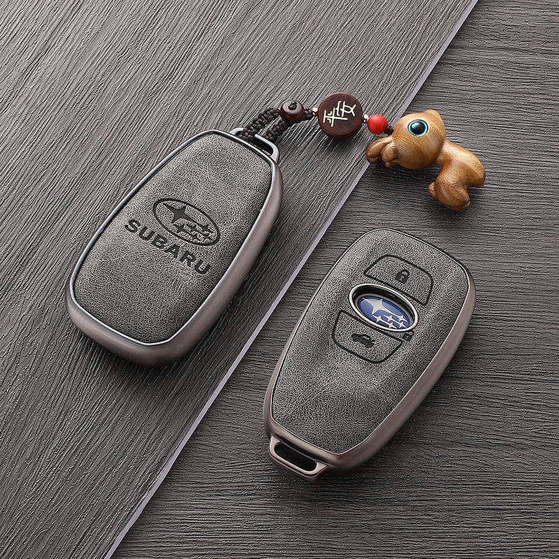 专用斯巴鲁森林人钥匙套21款力狮傲虎brz壳XV高档汽车包女卡通扣