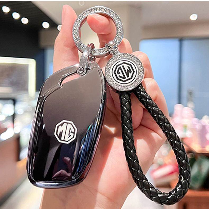 名爵MULANG木兰领航车钥匙套456外壳ZS/HS高级ES5装饰男女链遥控