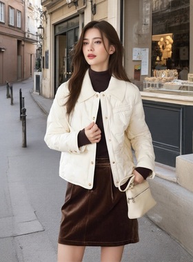 2025小香风轻薄外套嘉兴平湖羽绒服女短款薄90白鸭小个子高端秋冬