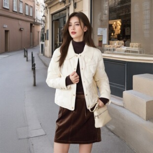 2025小香风轻薄外套嘉兴平湖羽绒服女短款薄90白鸭小个子高端秋冬