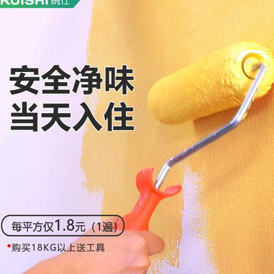 自刷简单亚光墙面即刷即住乳胶漆