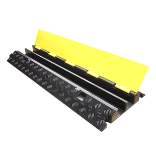 pvc线槽槽减速带橡胶地面过线槽室内压线板电线电缆保护减速板