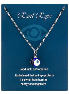2023 New Turkish Evil Eye Pendant Necklace for Woman Silver