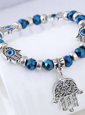 Multicolors Crystal Bracelets Fashion Beaded Eyes Bracelets