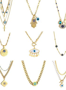 Evil Eye Pendant Necklaces For Women Girls Trending Gold