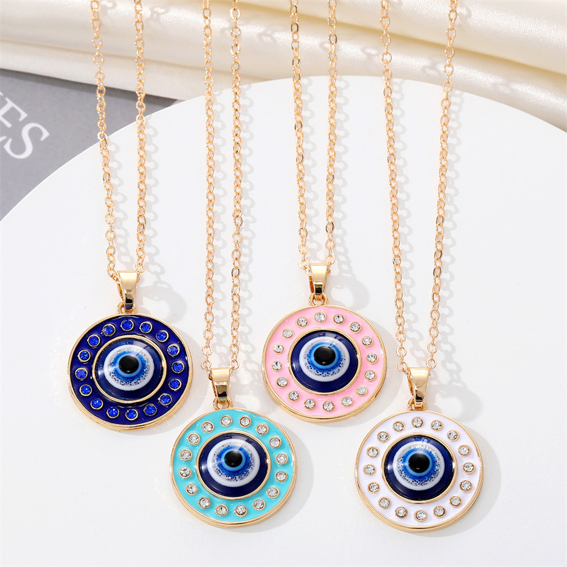 Vintage Boho Evil Eye Necklace For Women Couple Gift Ethnic