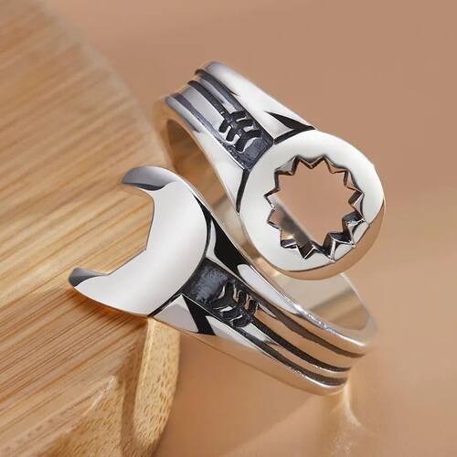 Fashion Sterling Silver Wrench Adjustable Rings For Women