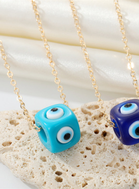 1pcs Simple Evil Eye Bead Necklace For Women Gift New