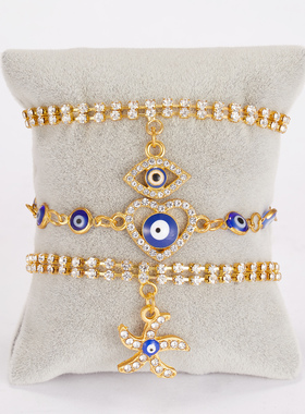 Classic Trendy Turkish Evil Eye Bracelet for Woman Luxury
