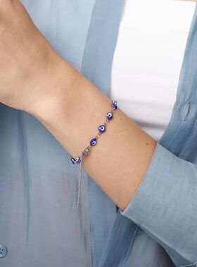 Turkey Evil Eye Bead Bracelet For Women Stainless Steel
