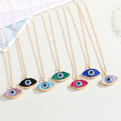 1 PC Resin Evil Eye Geometric Necklace For Women Gift