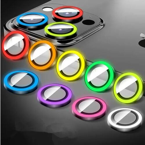 Night Light Luminous Metal Glass Camera Lens Protector for