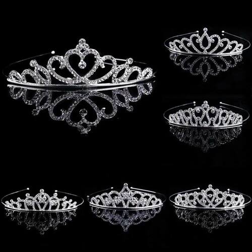 Rhinestone Royal Queen Princess Crown Crystal Wedding