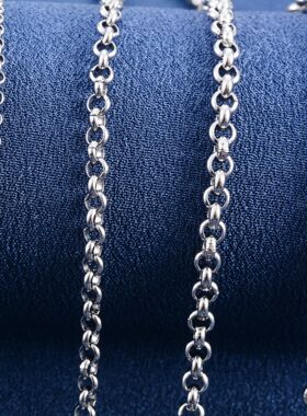 Men's Women's Stainless Steel Rolo Necklace Round Link