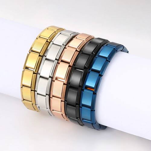 Trendy Square Italy Stainless Steel Bracelets For Women Men