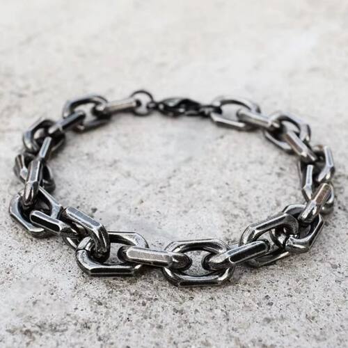Rolo Cable Chain Link Bracelet for Men Women, 10 Width,