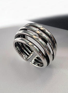 2023 Fashion Trend Jewelry Rings Silver Plated Rings Four