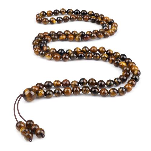 108 Natural Stone Fire Agate Black Onyx Beads Bracelet