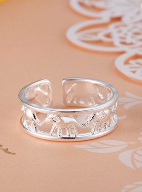 New fashion 925 Sterling Silver Elephant Rings for Women