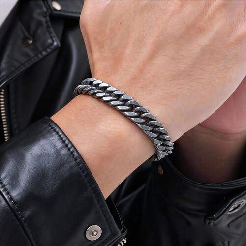 Cuban Chain Bracelets for Men,8/10/12mm Stainless Steel