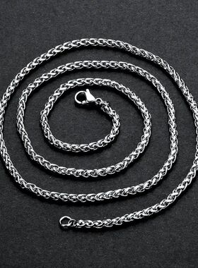 Cheap Width 3MM Stainless Steel Keel Chain Necklace Fashion