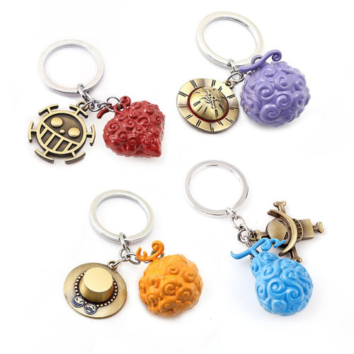 One Piece Devil Fruit Keychain Luo Surgery Fruit Ace Burning