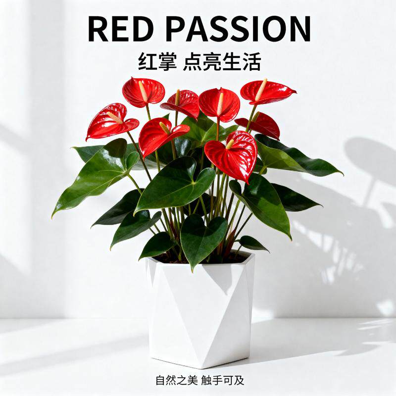 红掌盆栽客厅水培水养桌面花卉植物办公室内白掌一帆风顺绿植
