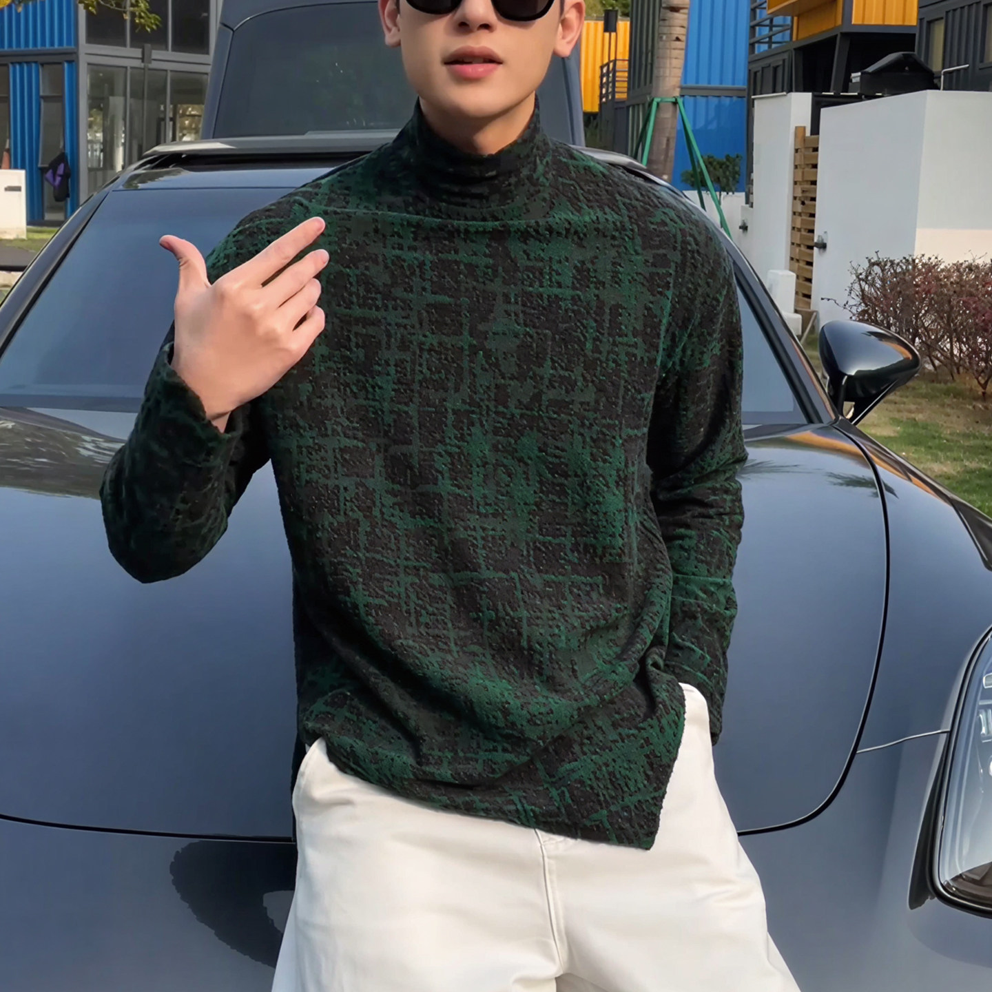 2025秋冬新款复古潮牌不规则下摆长袖T恤轻奢休闲时尚百搭上衣男,男装,T恤,淘宝优惠券,粉丝福利购,淘宝优惠卷