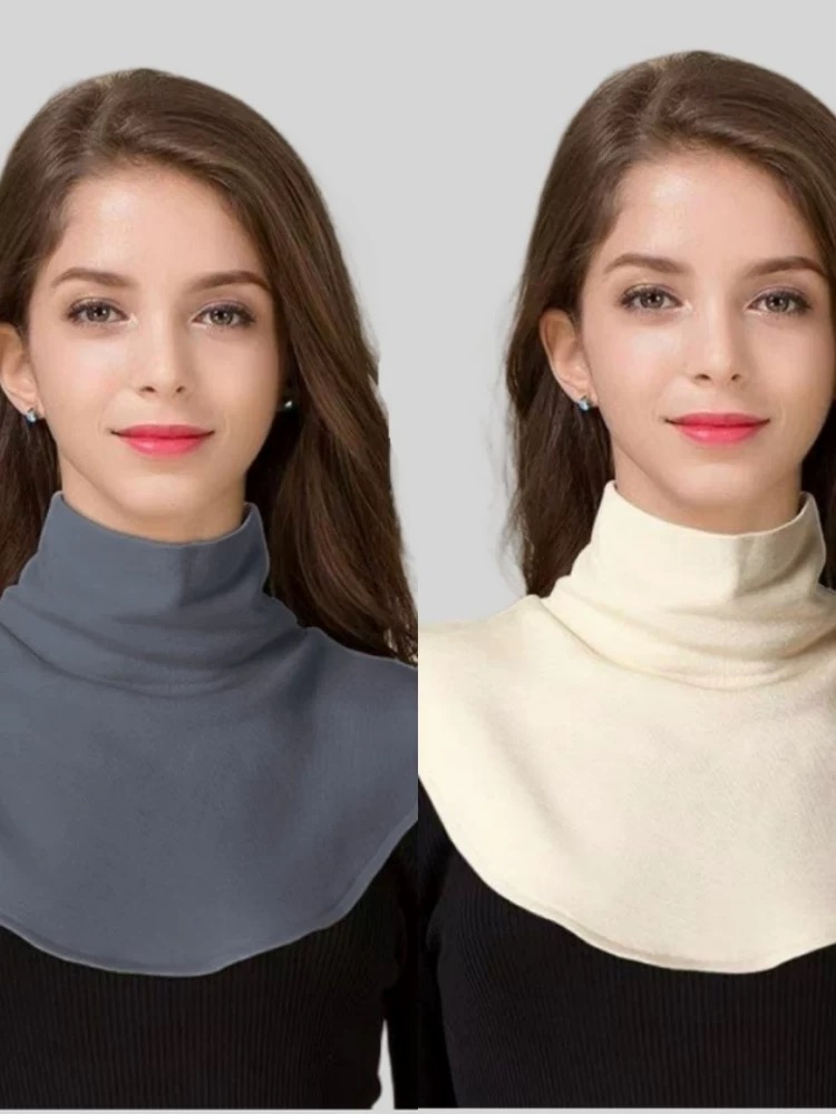 双面加绒加厚假领子2025男女同款百搭脖套防寒保暖护颈围脖套