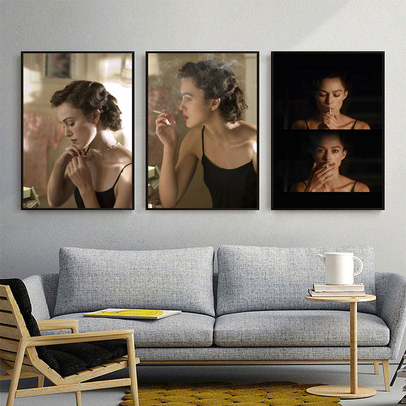 爱情电影海报装饰画赎罪凯拉奈特莉明星宿舍卧室客厅无框装饰画