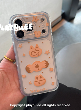 PlayBluee 原创曲奇饼干考拉猪猪磨砂手机壳适用于17pro华为磁吸