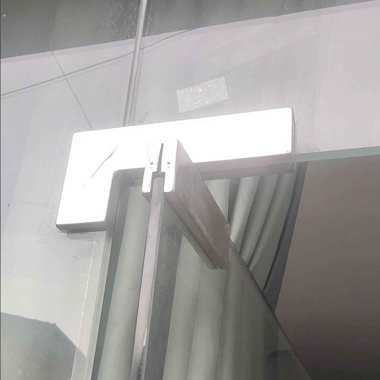 地弹簧门全玻无框门通用上门夹小门夹一字夹玻璃门7字夹曲夹配件