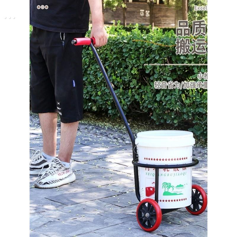 移动小推车农村倒垃圾手拉车户外倒脏水运水桶懒汉车家用倒水车