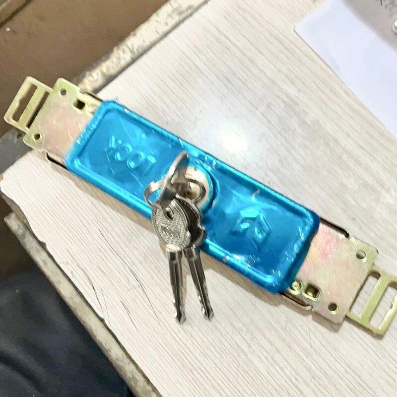 中开老式防撬底开卷拉门大门门锁防盗锁配件铜芯锁芯通用型中间开