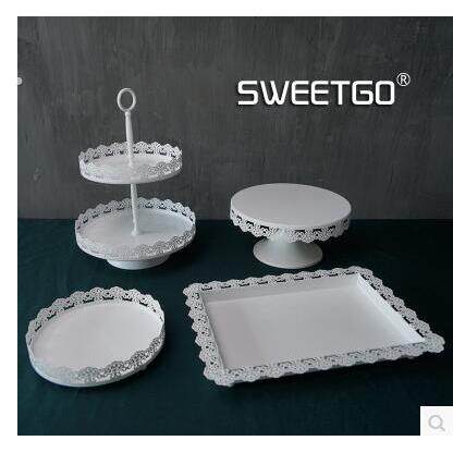 下午茶聚会点心架组合 甜品台架子套装 欧式婚庆蛋糕架点心托盘