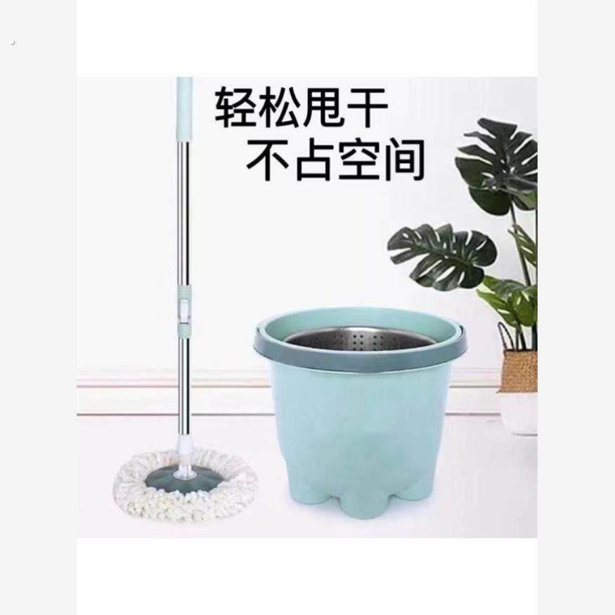 加厚甩桶家用拖把免手洗懒人拖把小神拖单桶拖把旋转拖把懒人拖把