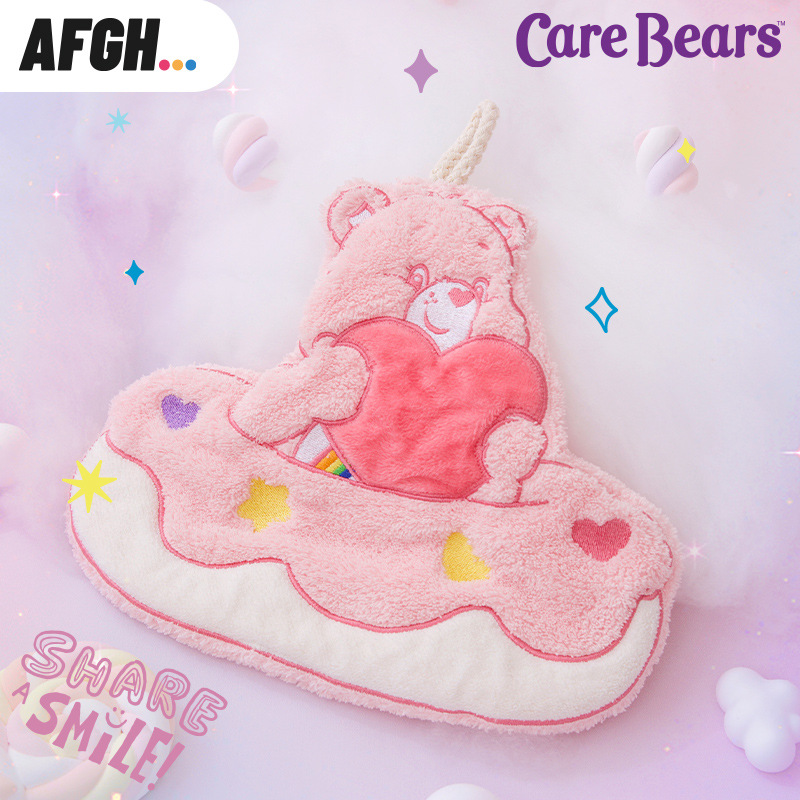 正版爱心小熊Cheer Bear甜甜圈擦手巾不臭超吸水可挂式卡通珊瑚绒