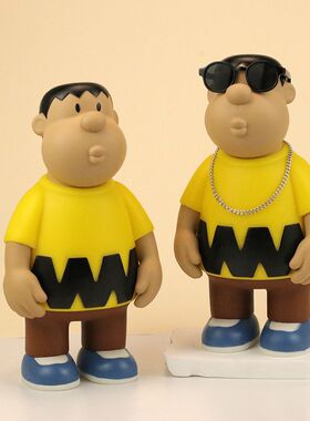 社会胖虎手办卡通动漫潮玩潮流客厅家居礼物桌面装饰摆件玩偶