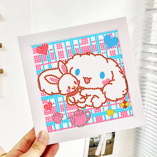 钻石画2023新款儿童手工diy制作材料包库洛米玉桂狗贴钻女孩