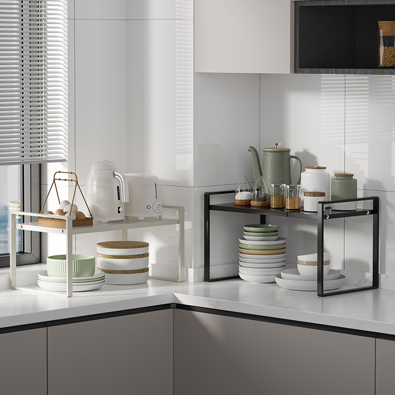 多功能厨房柜子台面分层分隔板双层置物架橱柜内水槽杯收纳架锅架,厨房/烹饪用具,厨房置物架/置物柜/角架,淘宝优惠券,粉丝福利购,淘宝优惠卷