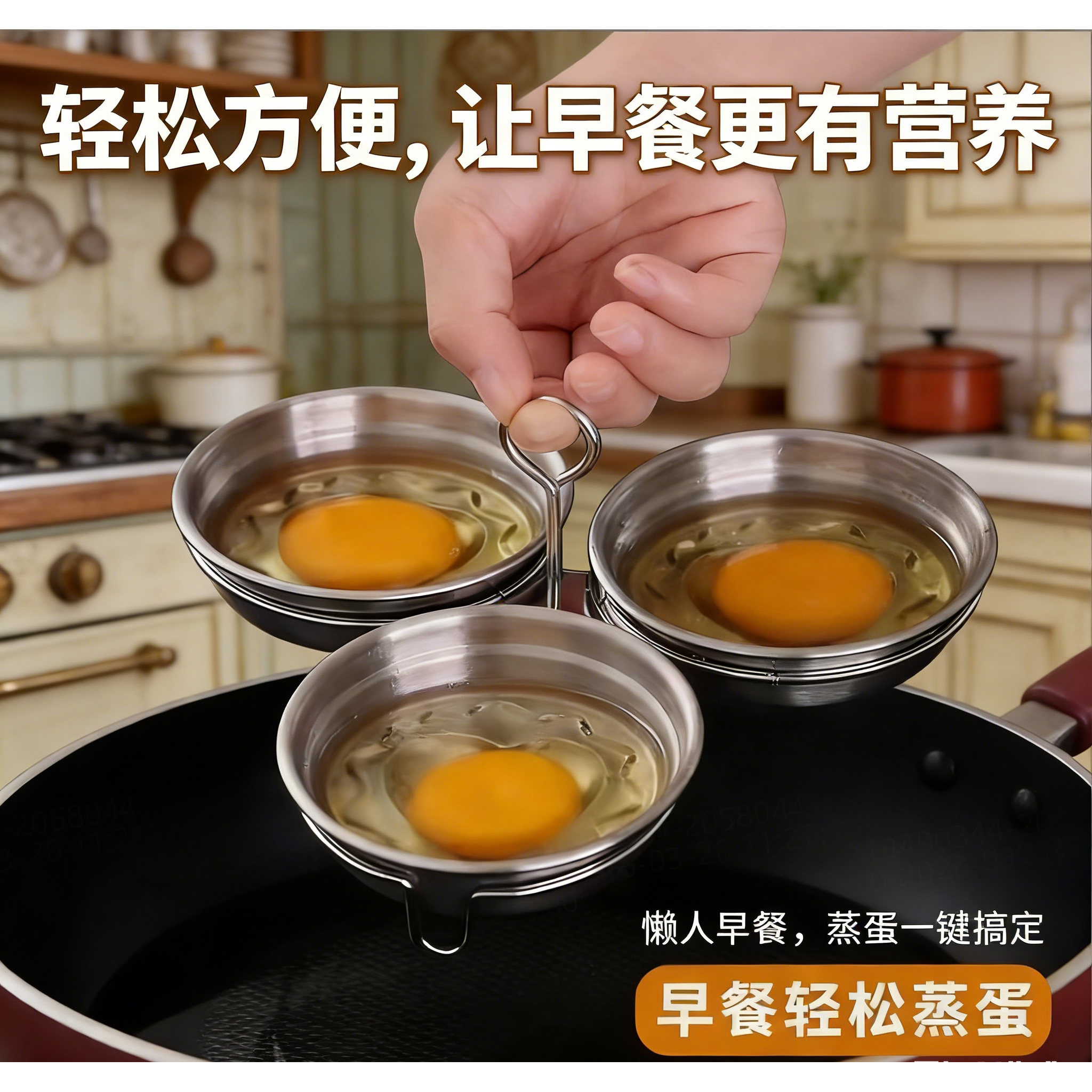 煮鸡蛋神器304不锈钢加厚煎蛋模具荷包蛋定型器圆形模具圆形厨房