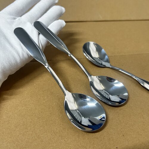 不锈钢精致可爱勺子加厚调羹西餐勺汤匙家用儿童小孩子吃饭喝汤勺