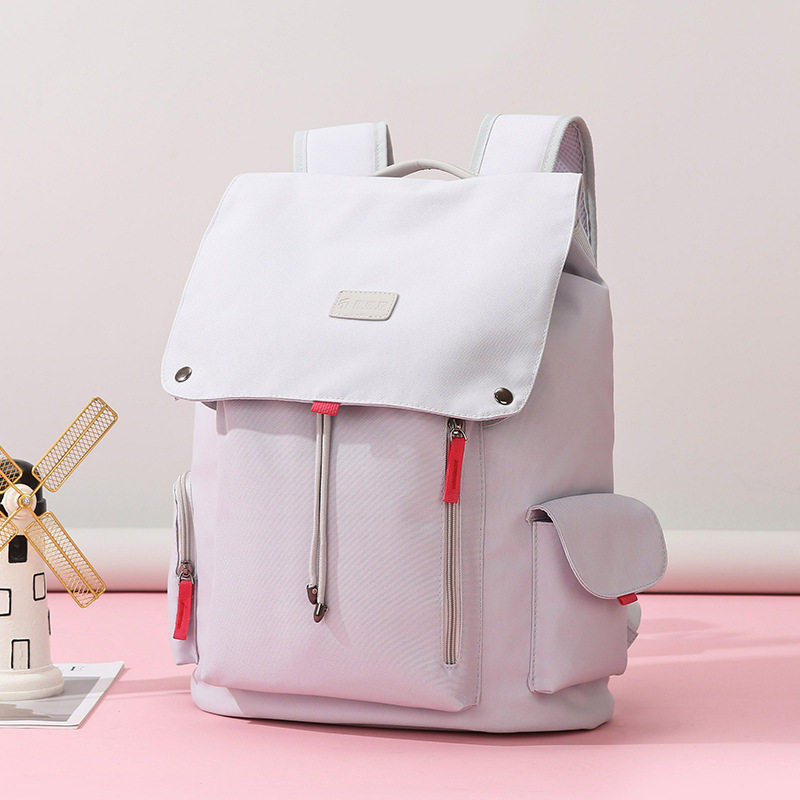 日本进口双肩包男电脑包帆布高级感书包大学生旅游大容量旅行背包