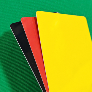 足球比赛红黄牌定制 黑白牌击剑 加厚卡logo挑边器分选边抛双面币