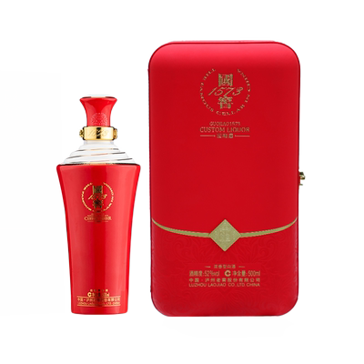 泸州老窖国窖1573定制酒红釉装企业定制喜宴52/38度500ml浓香白酒