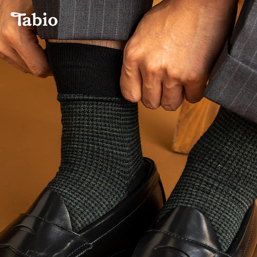 Tabio美利奴羊毛袜子男透气百搭
