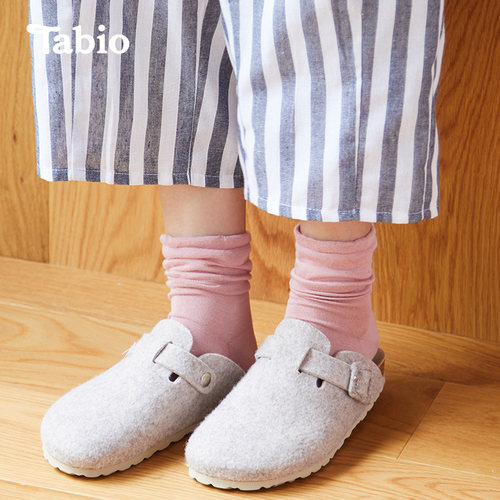 Tabio袜子女含蚕丝中筒袜