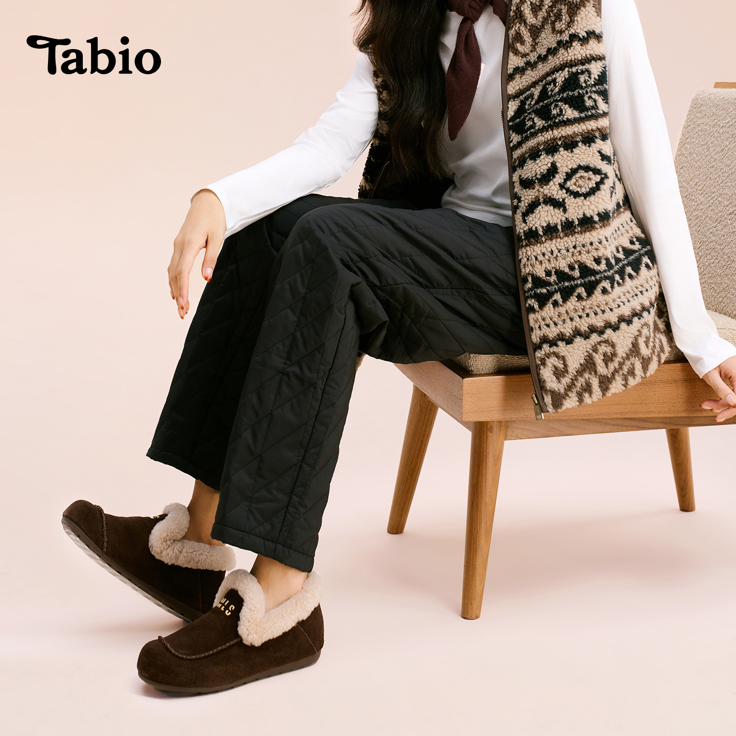 Tabio棉裤女保暖显瘦百搭